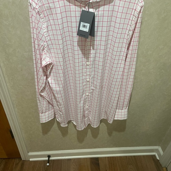 G/FORE Pink and White Checkered Shirt - Picture 1 of 5